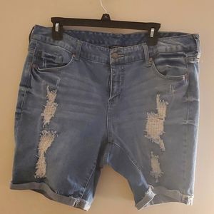 Distressed Jean Shorts